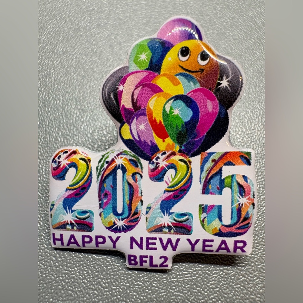 Amazon EXCLUSIVE BFL2 Peccy Pin Balloons 2025 Colorful Happy New Year Festive